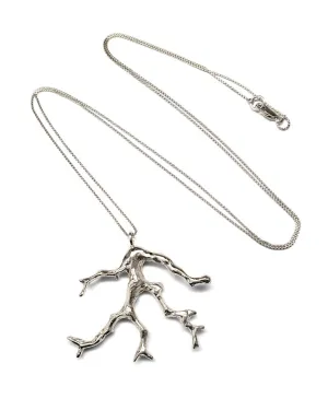 Long Coral Pendant Necklace