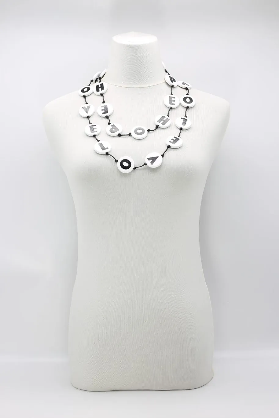 LOVE & HOPE Cotton Cord Disks Necklaces