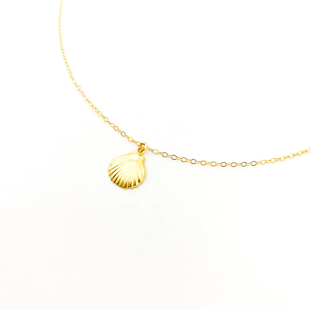 Lucia Clamshell Necklace | Gold