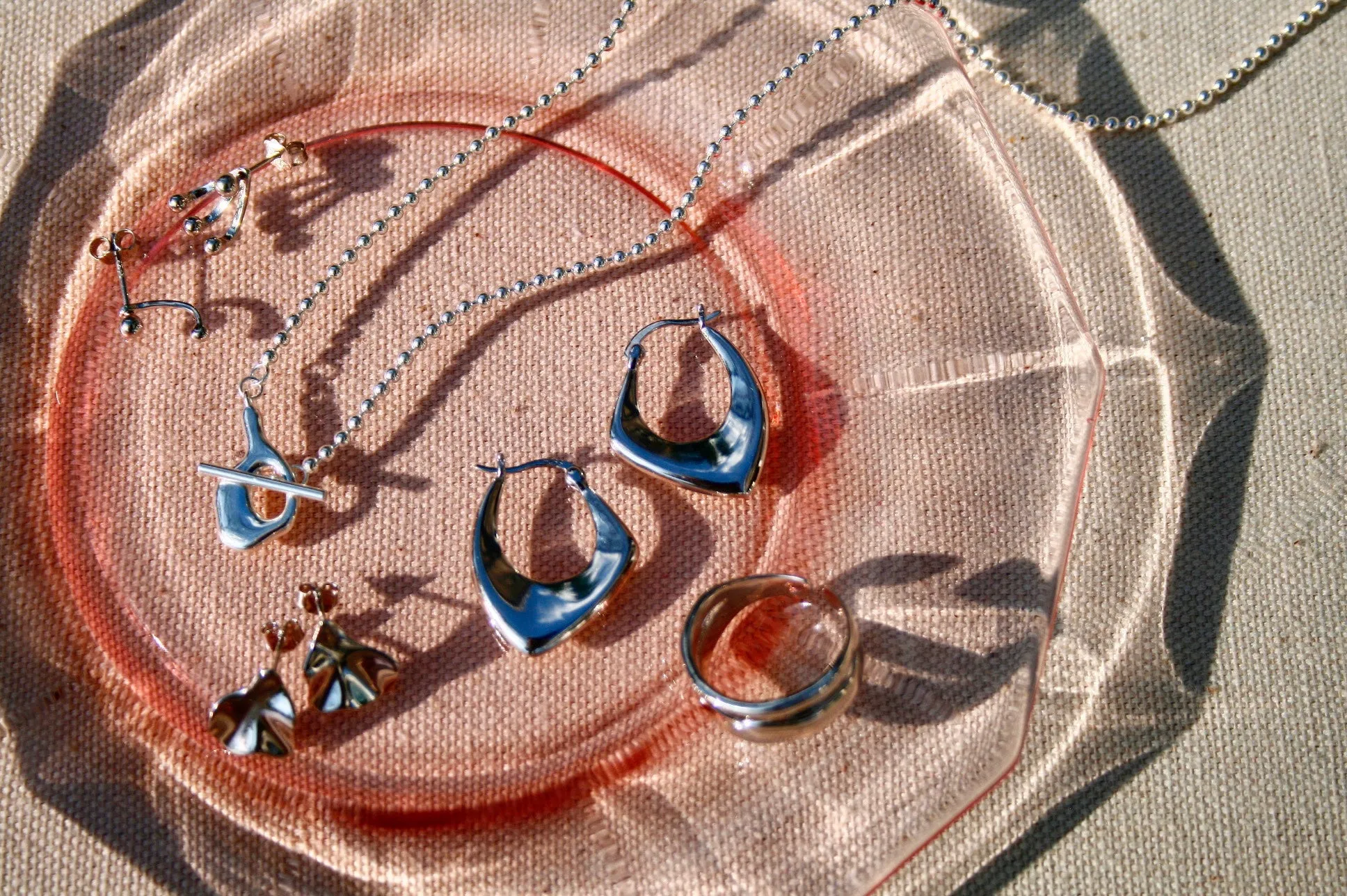Luna Beaded Interlock Chain Necklace