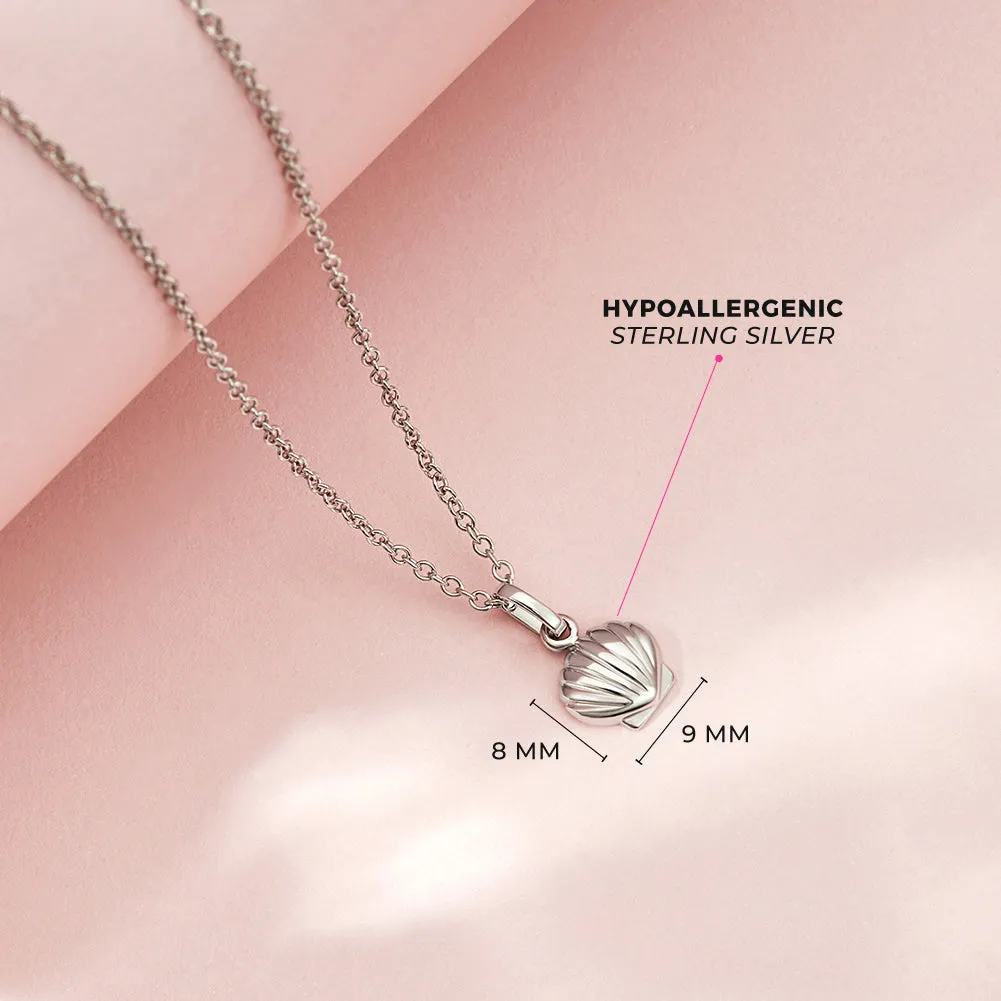 Lustrous Seashell Kids / Children's / Girls Pendant/Necklace - Sterling Silver