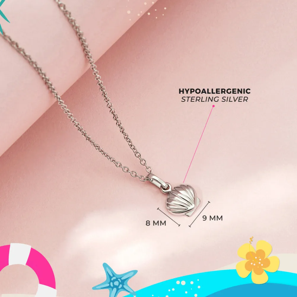 Lustrous Seashell Kids / Children's / Girls Pendant/Necklace - Sterling Silver
