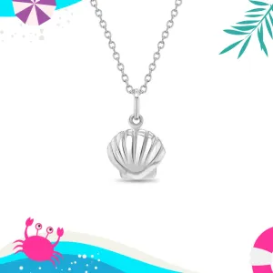 Lustrous Seashell Kids / Children's / Girls Pendant/Necklace - Sterling Silver