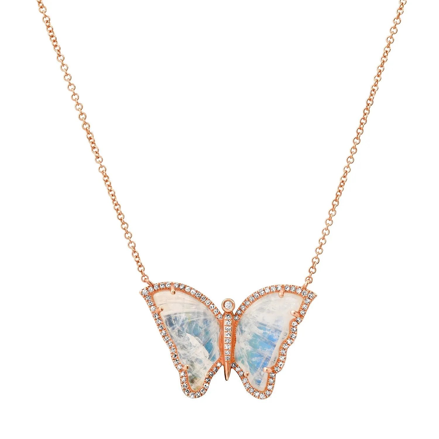 Magic Gemstone & Diamond Butterfly Necklace
