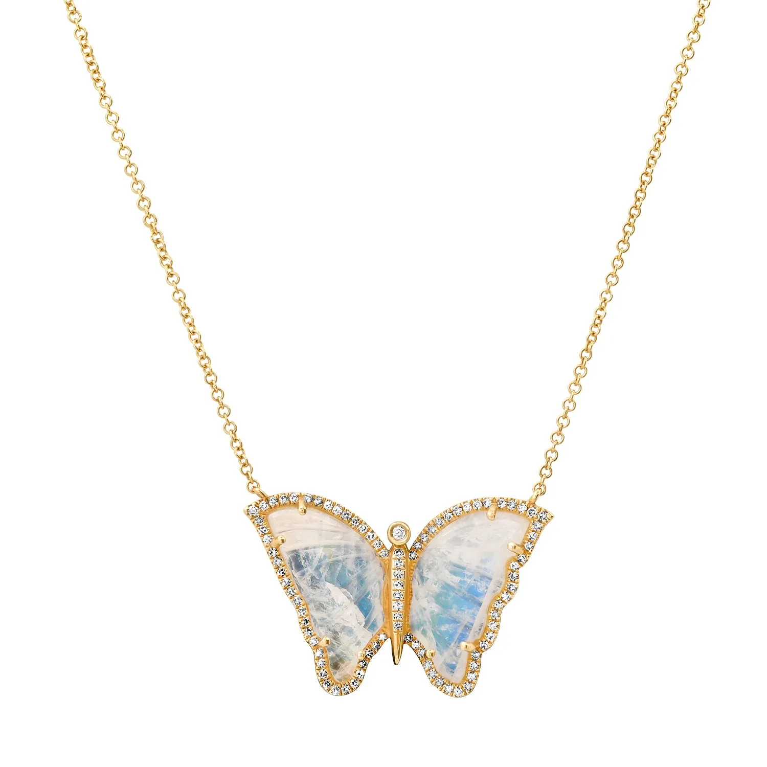 Magic Gemstone & Diamond Butterfly Necklace
