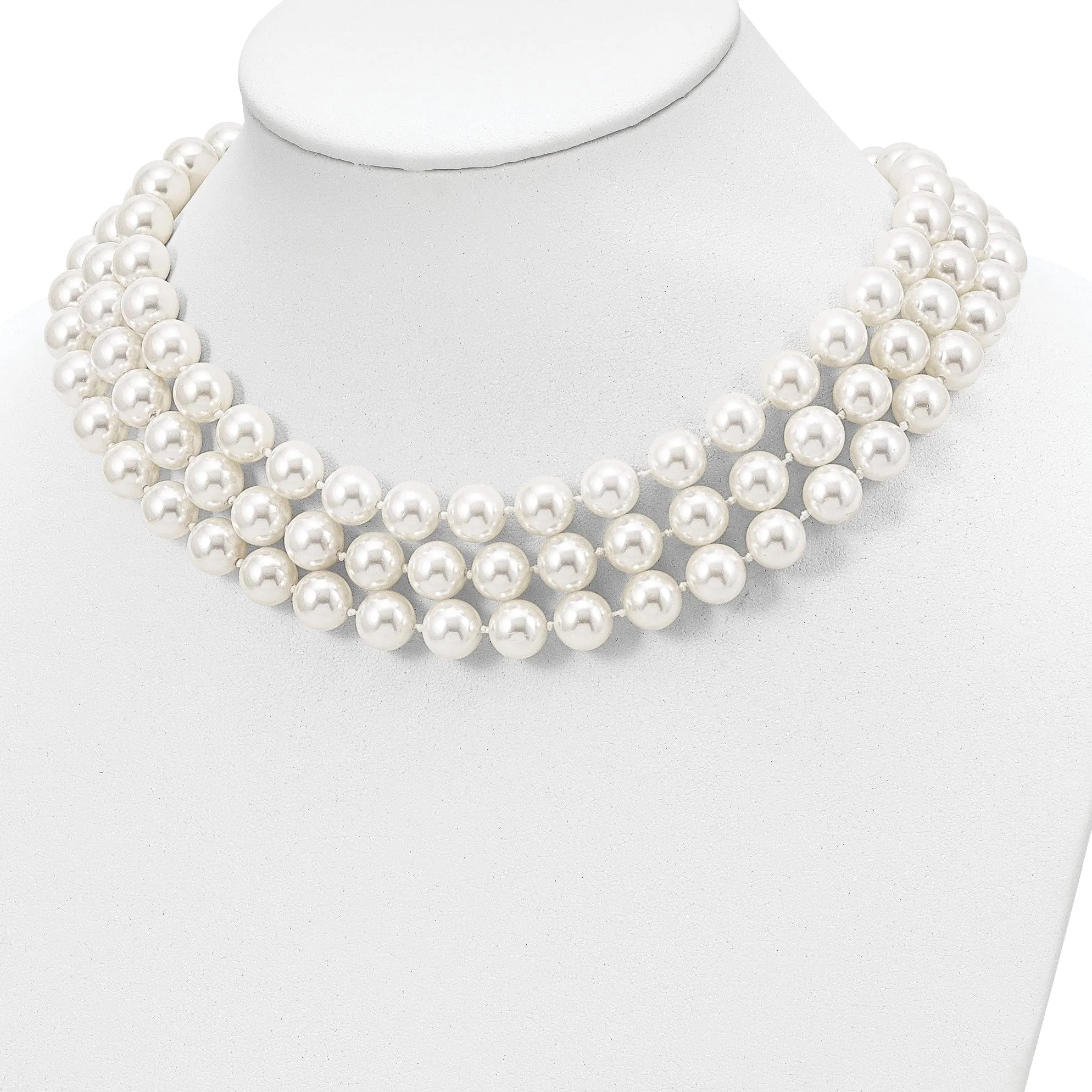 Majestik White Shell Pearl Necklace