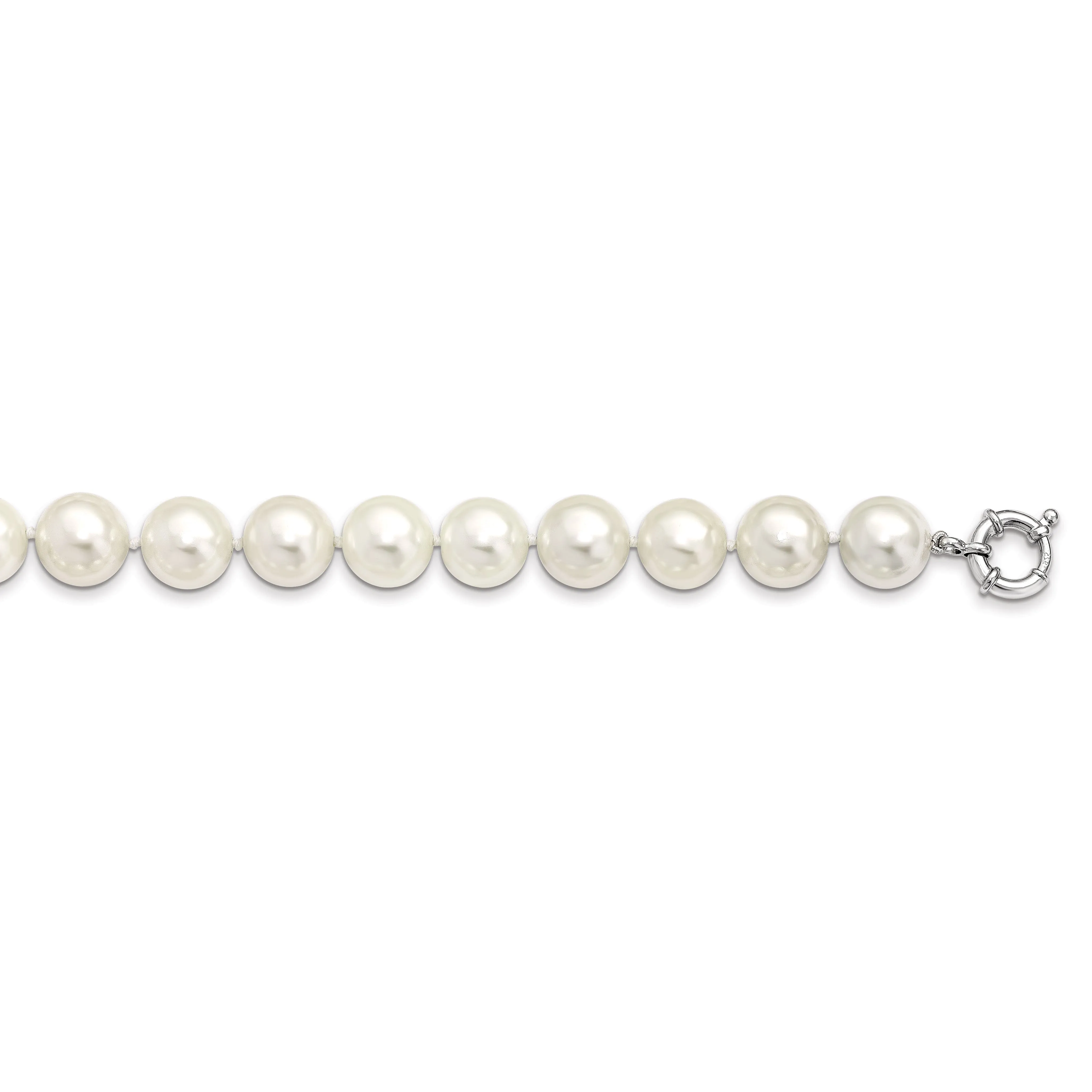 Majestik White Shell Pearl Necklace
