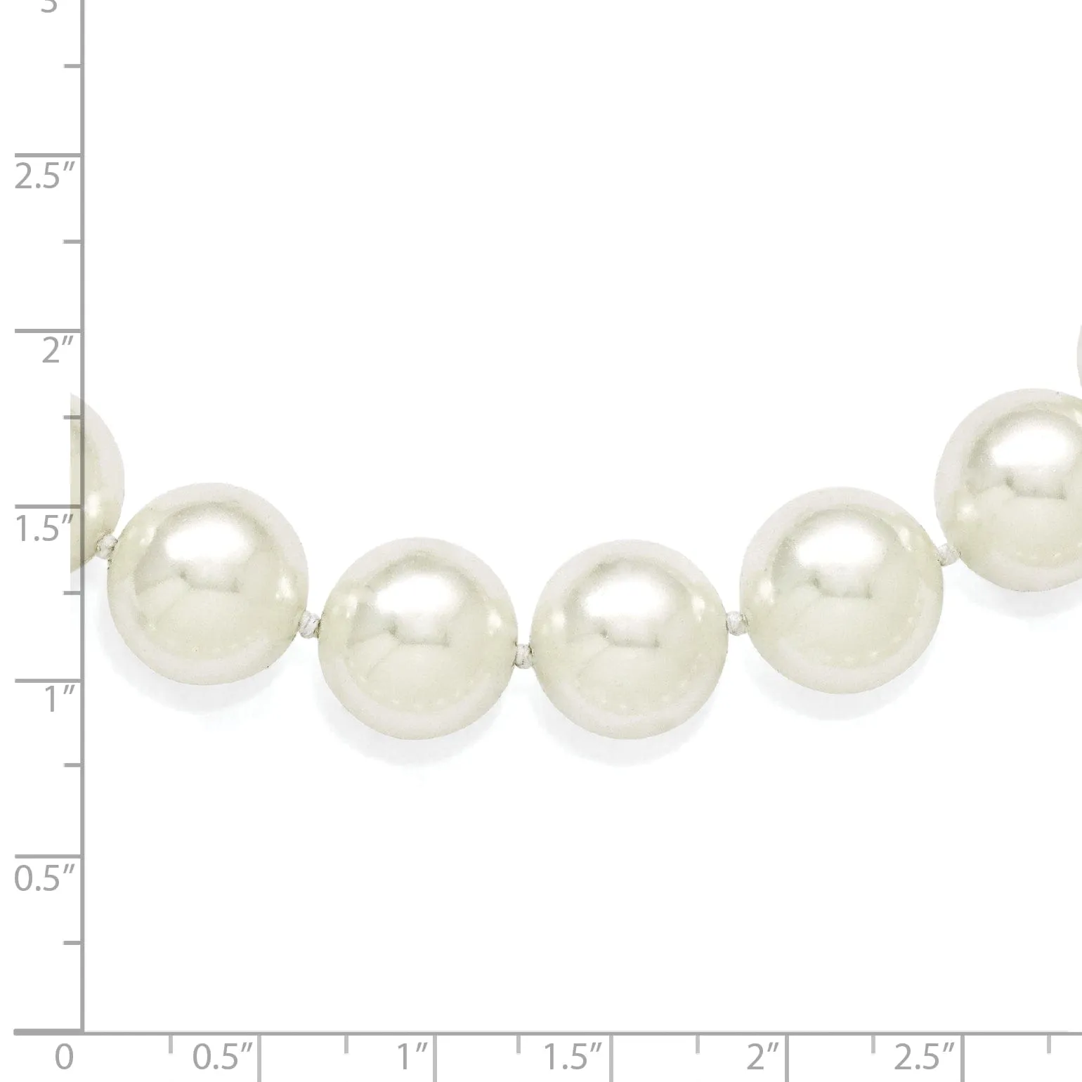Majestik White Shell Pearl Necklace