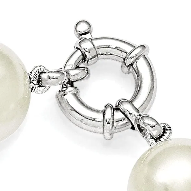 Majestik White Shell Pearl Necklace