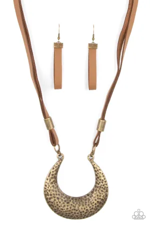 Majorly Moonstruck Brass Paparazzi Necklace
