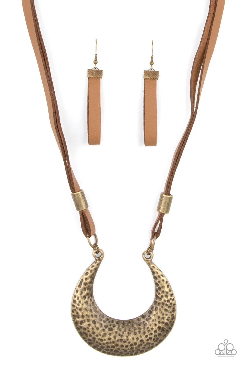 Majorly Moonstruck Brass Paparazzi Necklace