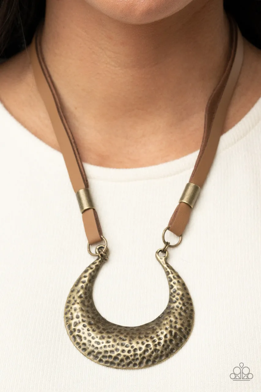 Majorly Moonstruck Brass Paparazzi Necklace
