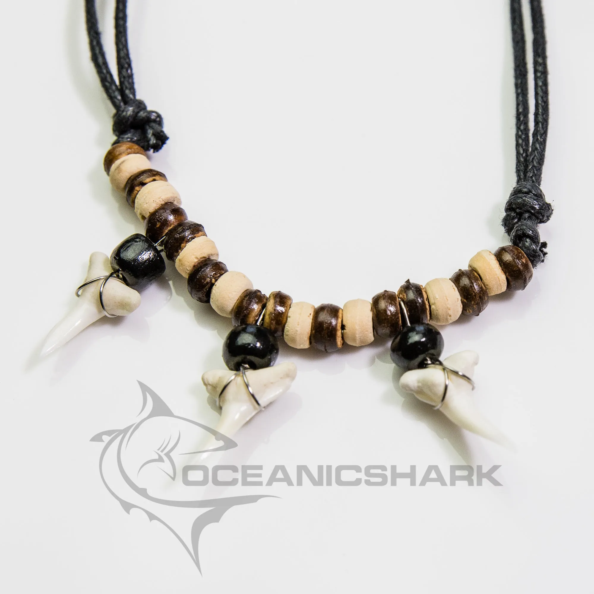 Mako shark multi tooth three teeth necklace c44