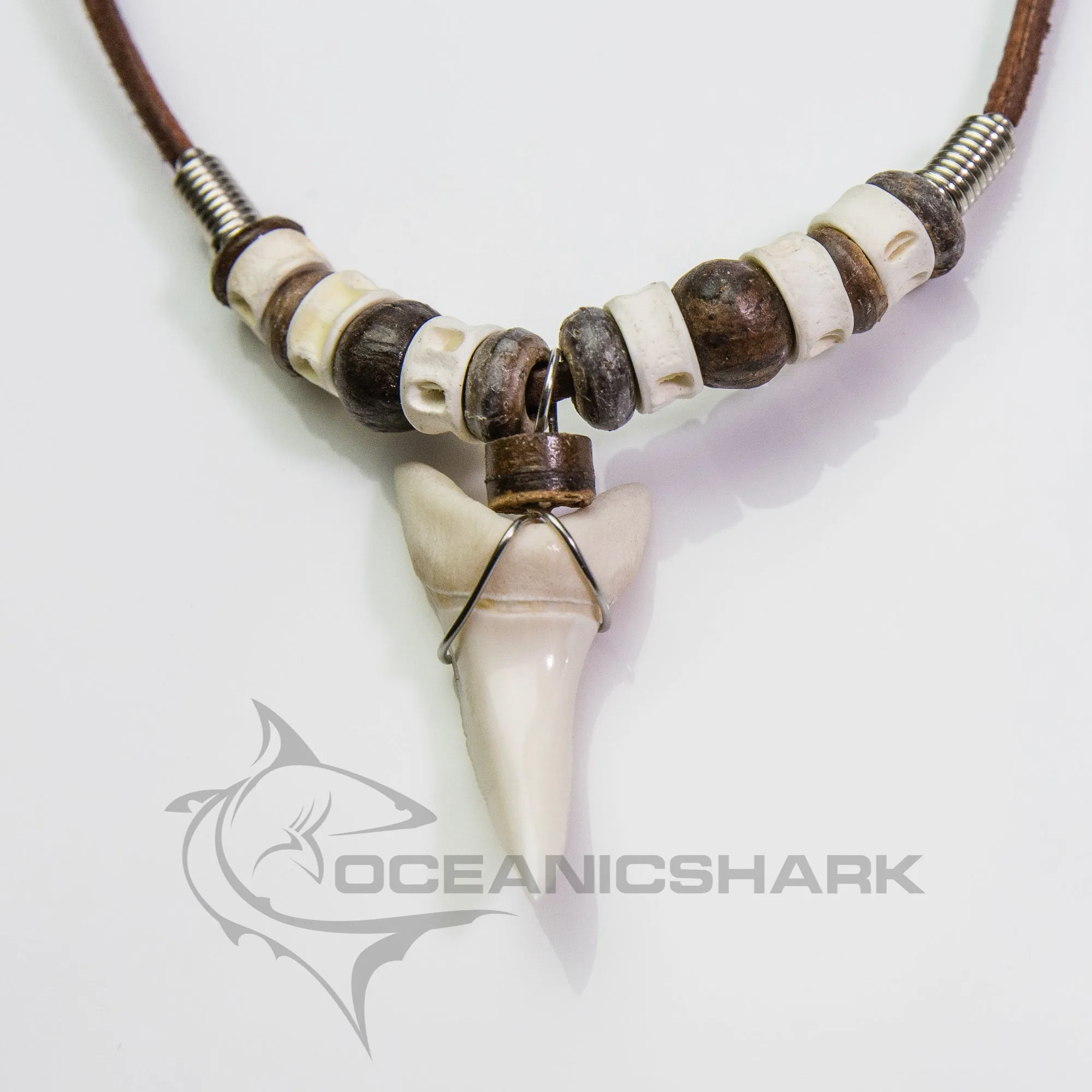 Mako shark tooth suede leather mens gift c192