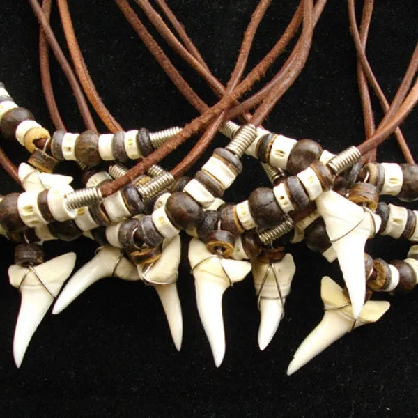 Mako shark tooth suede leather mens gift c192