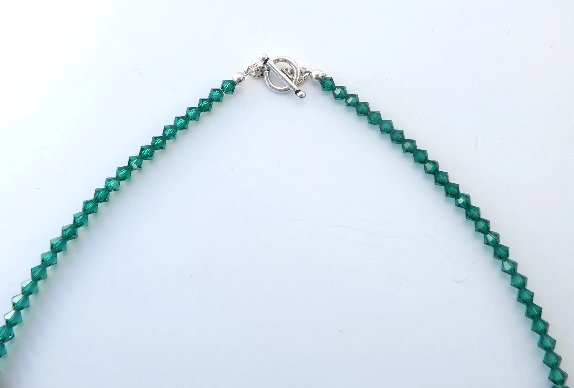 Malachite clover necklace