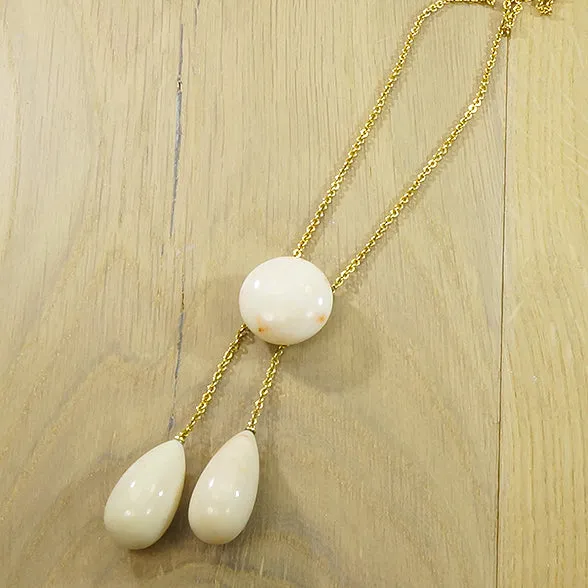 Manificent Antique Coral Pendant Necklace