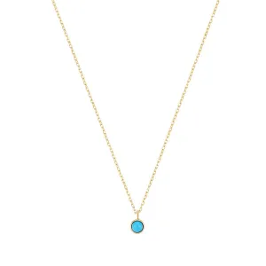 Maria - Turquoise Solitaire Necklace