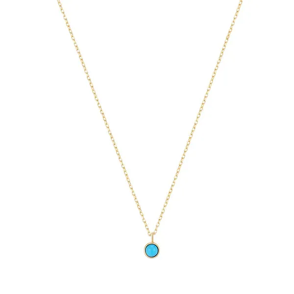 Maria - Turquoise Solitaire Necklace