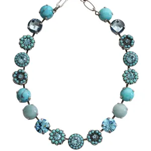 Mariana "Bliss" Silver Plated Lovable Rosette Crystal Necklace, 3084 2672