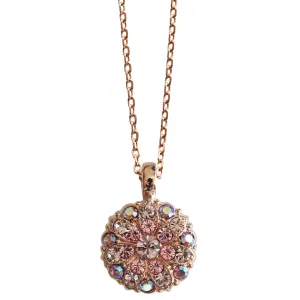 Mariana "Flamingo" Guardian Angel Rose Gold Plated Pendant Crystal Necklace, 5212 319mr