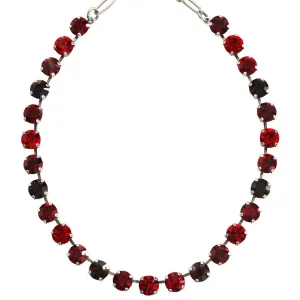 Mariana "Lady in Red" Silver Plated Must-Have Everyday Crystal Necklace, 3252 1070
