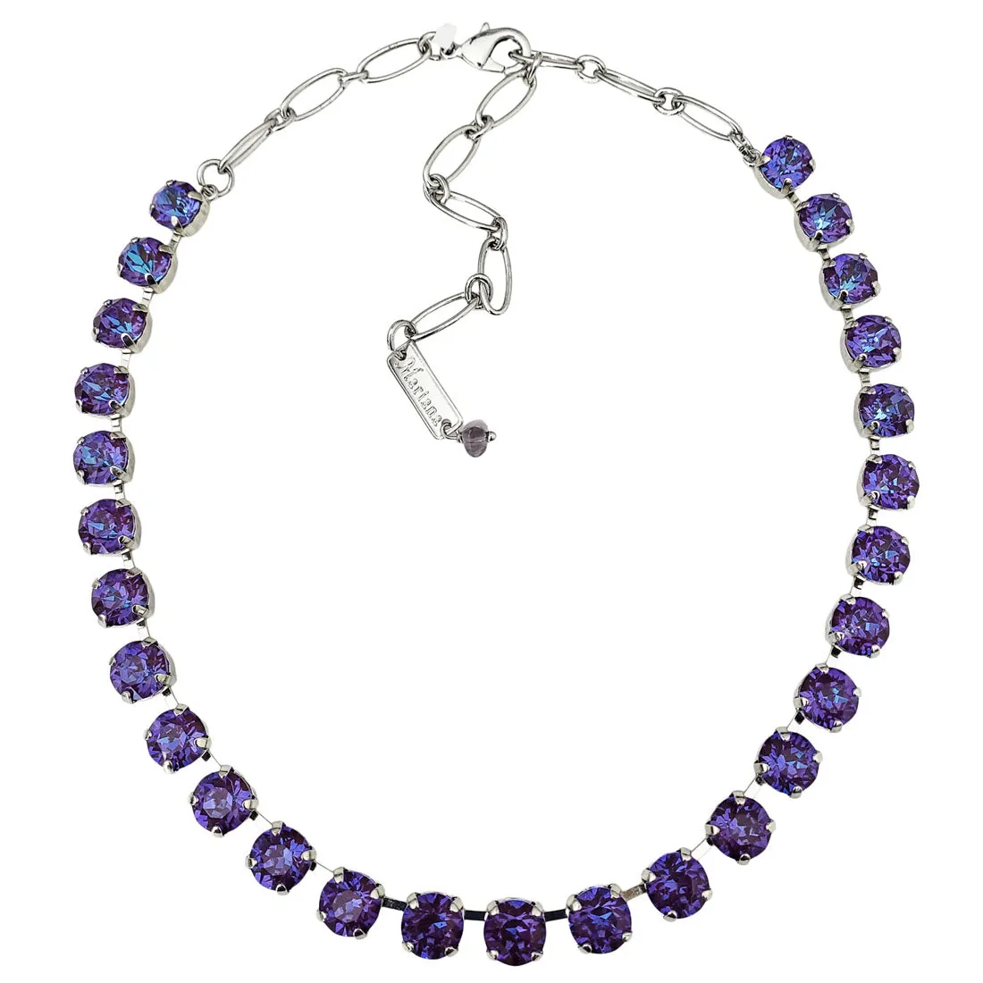 Mariana "Sun-Kissed Plum" Rhodium Plated Must-Have Everyday Crystal Necklace, 3252 149149ro