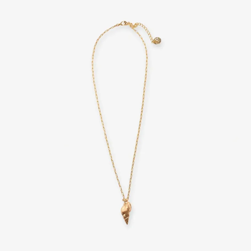 Marina Spiral Shell Necklace | Ink   Alloy