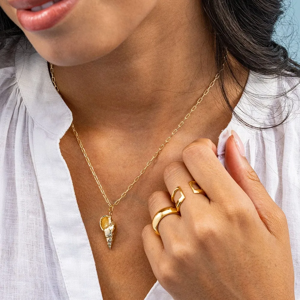 Marina Spiral Shell Necklace | Ink   Alloy