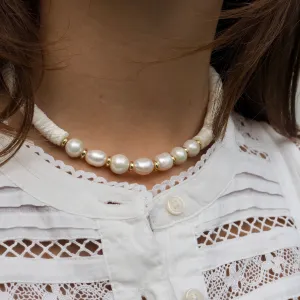 MARLEY PEARL   SHELL BEADED NECKLACE