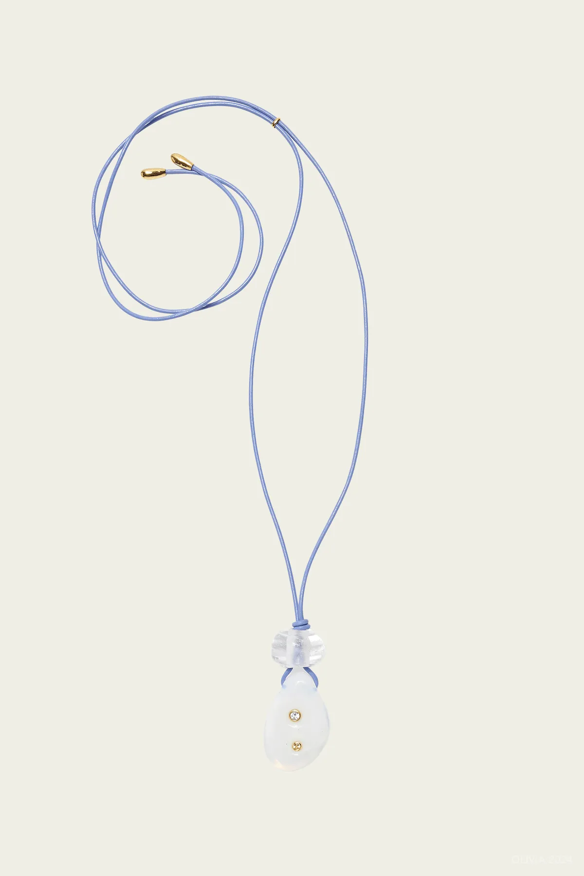 Matilde Cord Necklace in Periwinkle