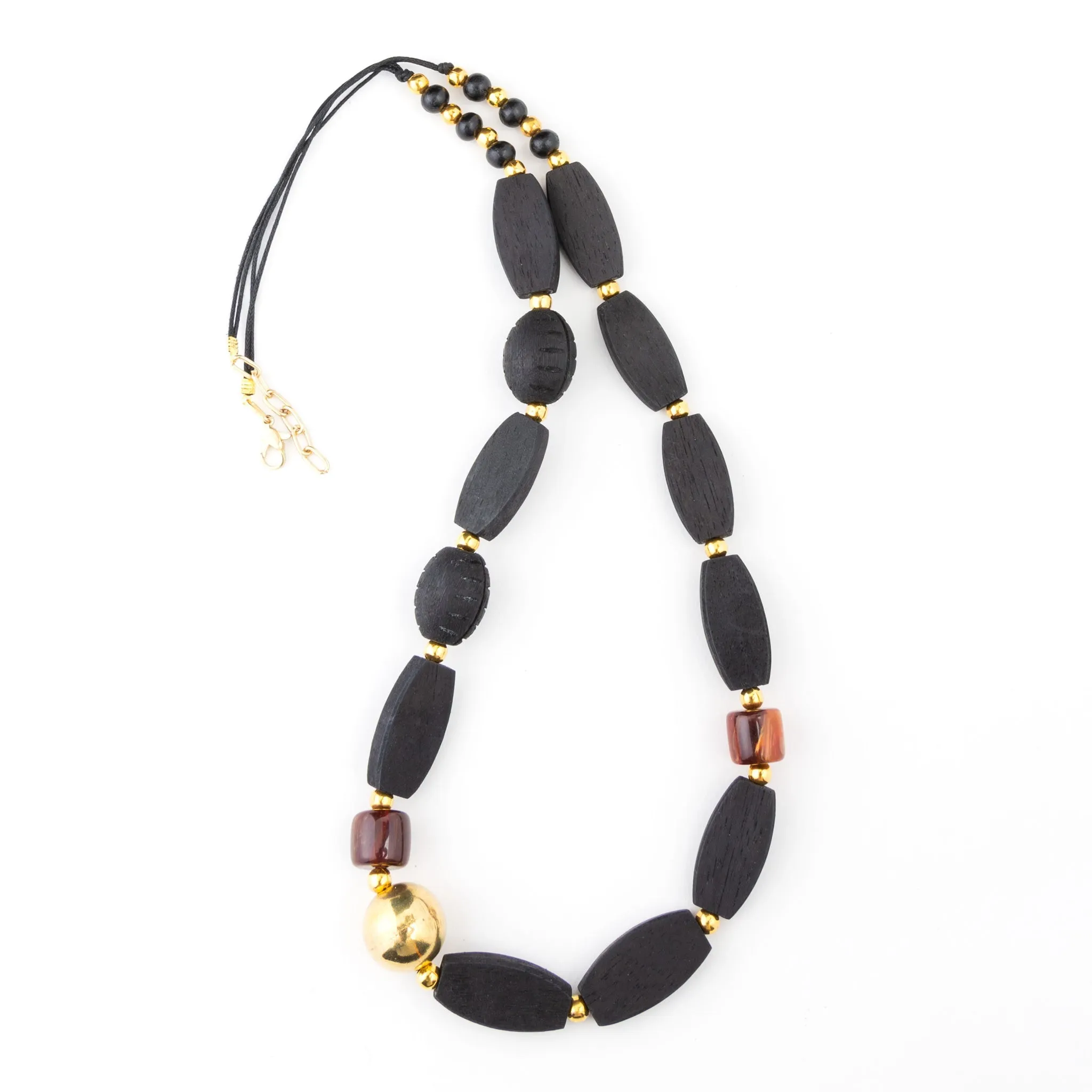 Melina Wood Bead Necklace