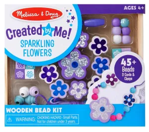 Melissa & Doug 19494 Sparkling Flowers Wooden Bead Set
