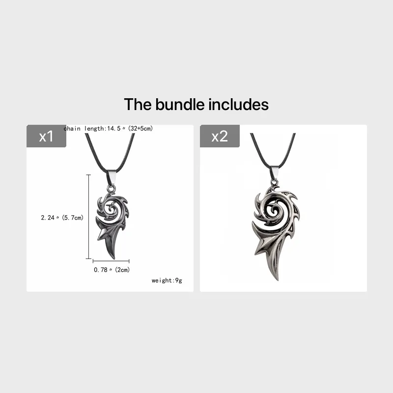 Men's Titanium Steel Flame Pendant Necklace Leather Rope Chain