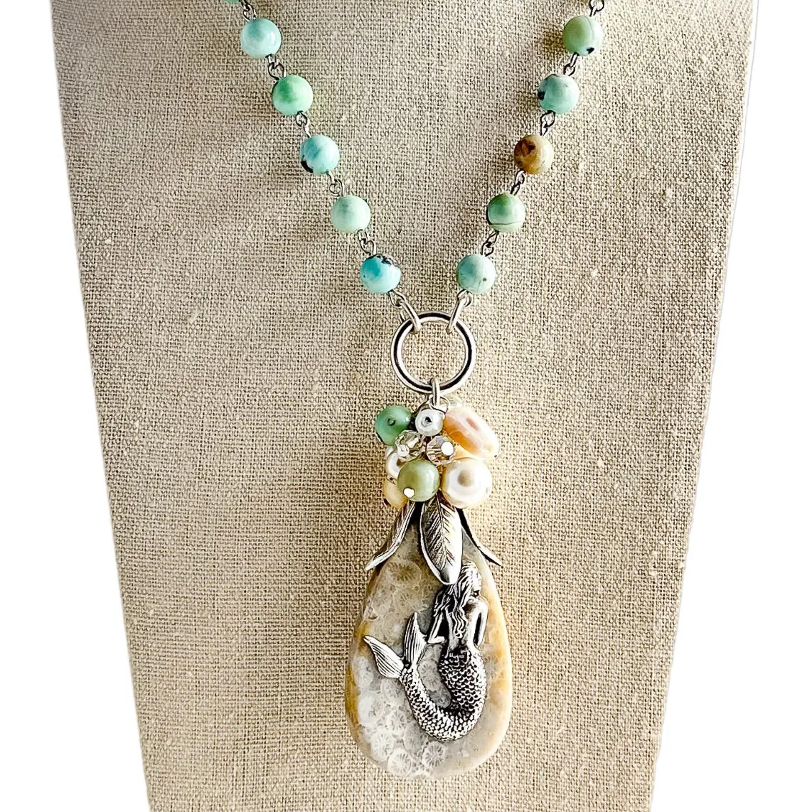 Mermaid Life Beaded Bauble Necklace