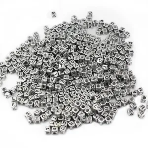 Metallic Alphabet Beads (1,000 Pack)