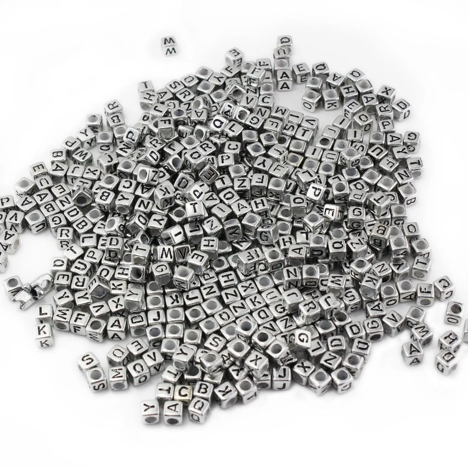 Metallic Alphabet Beads (1,000 Pack)