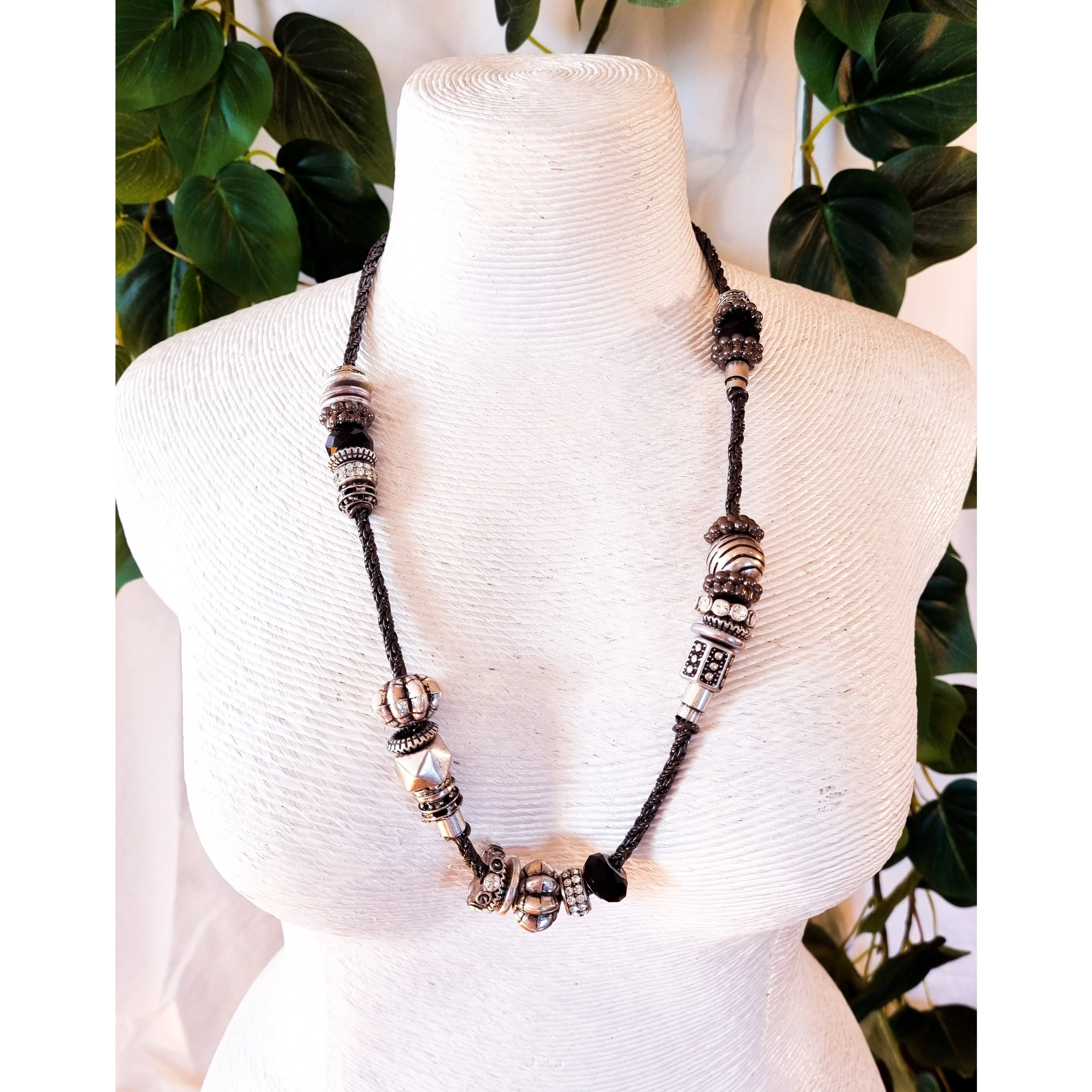 Milano Swarovski Necklace- Ele Jet and Cry