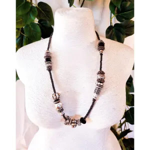 Milano Swarovski Necklace- Ele Jet and Cry
