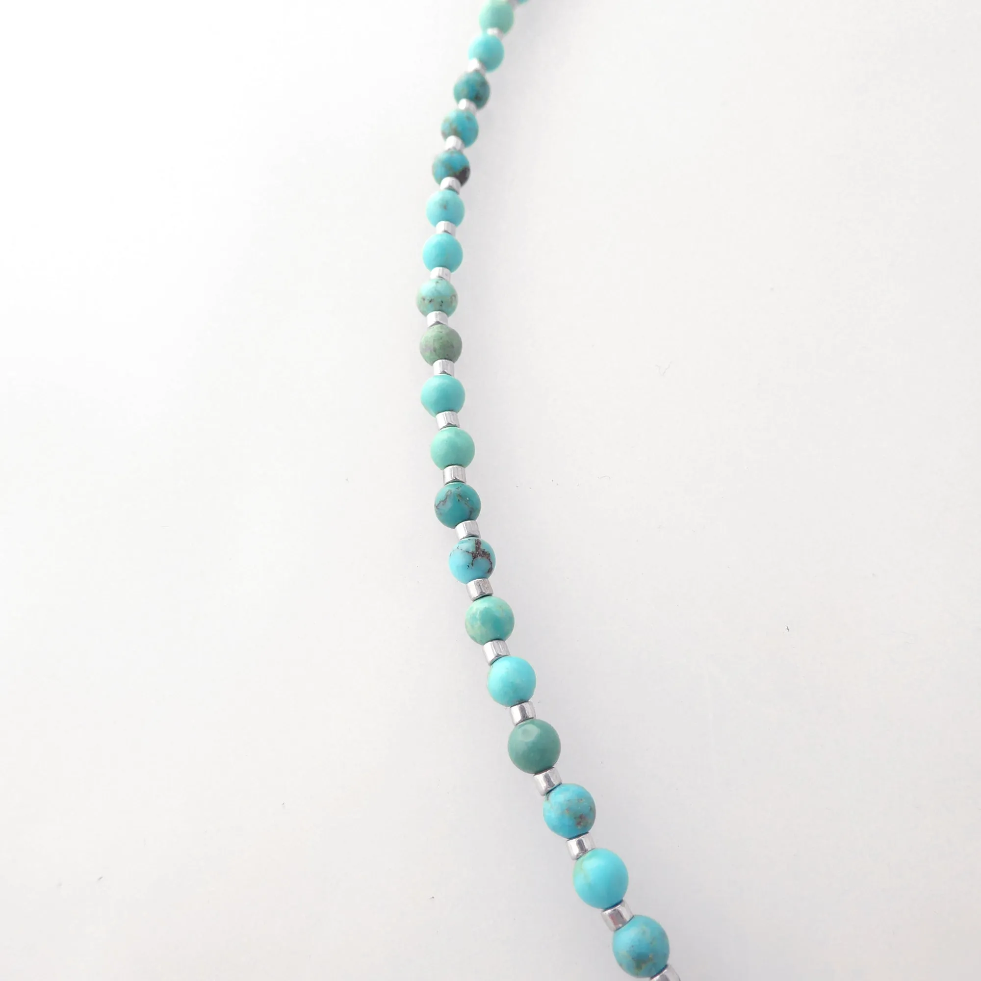Mini coral and turquoise pendant necklace