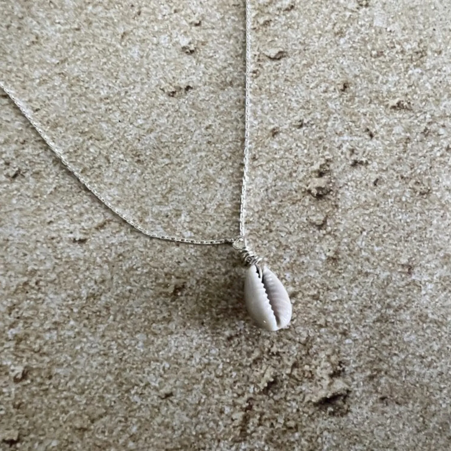 Mini Cowrie Seashell Necklace - Sterling Silver