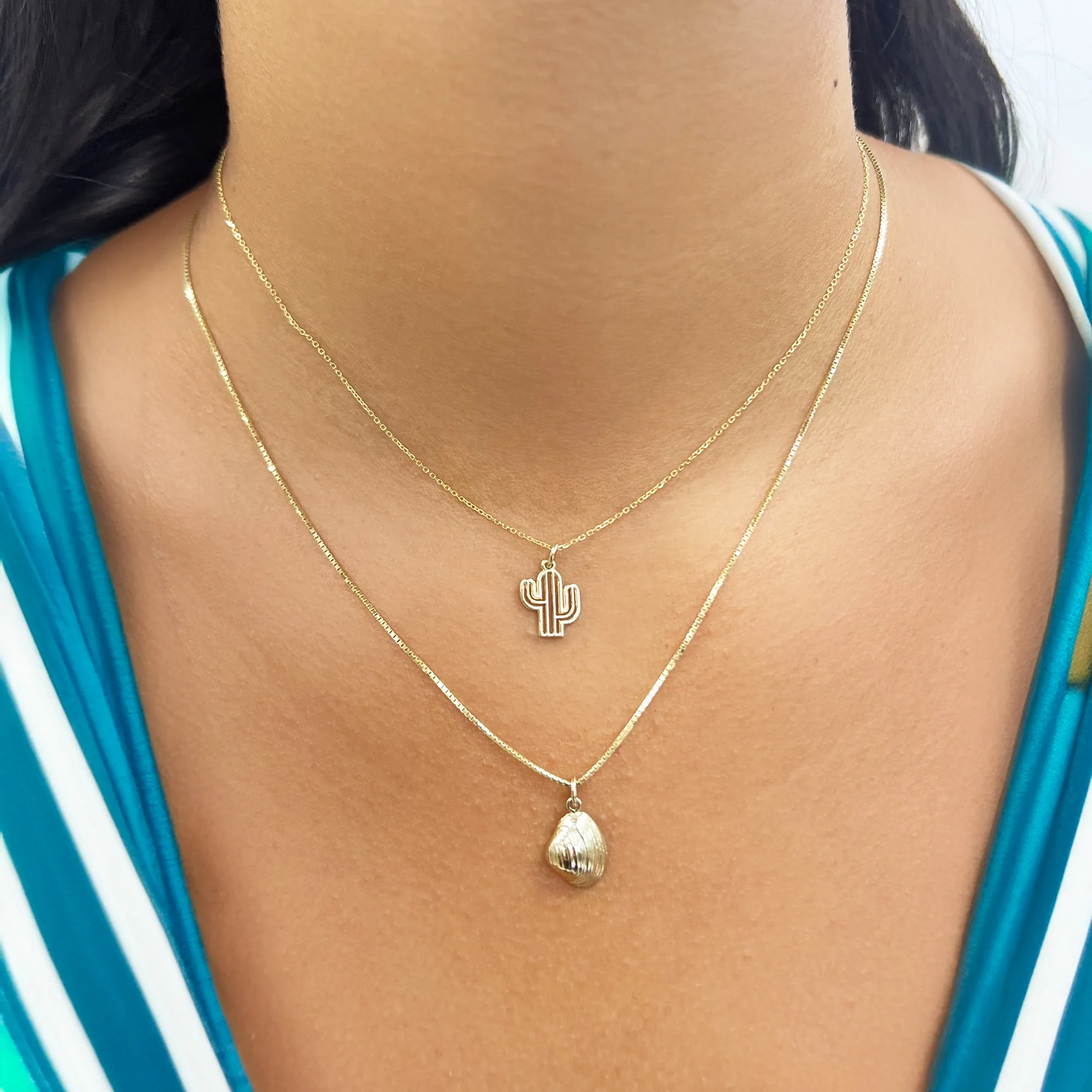 Mini Gold Seashell Charm