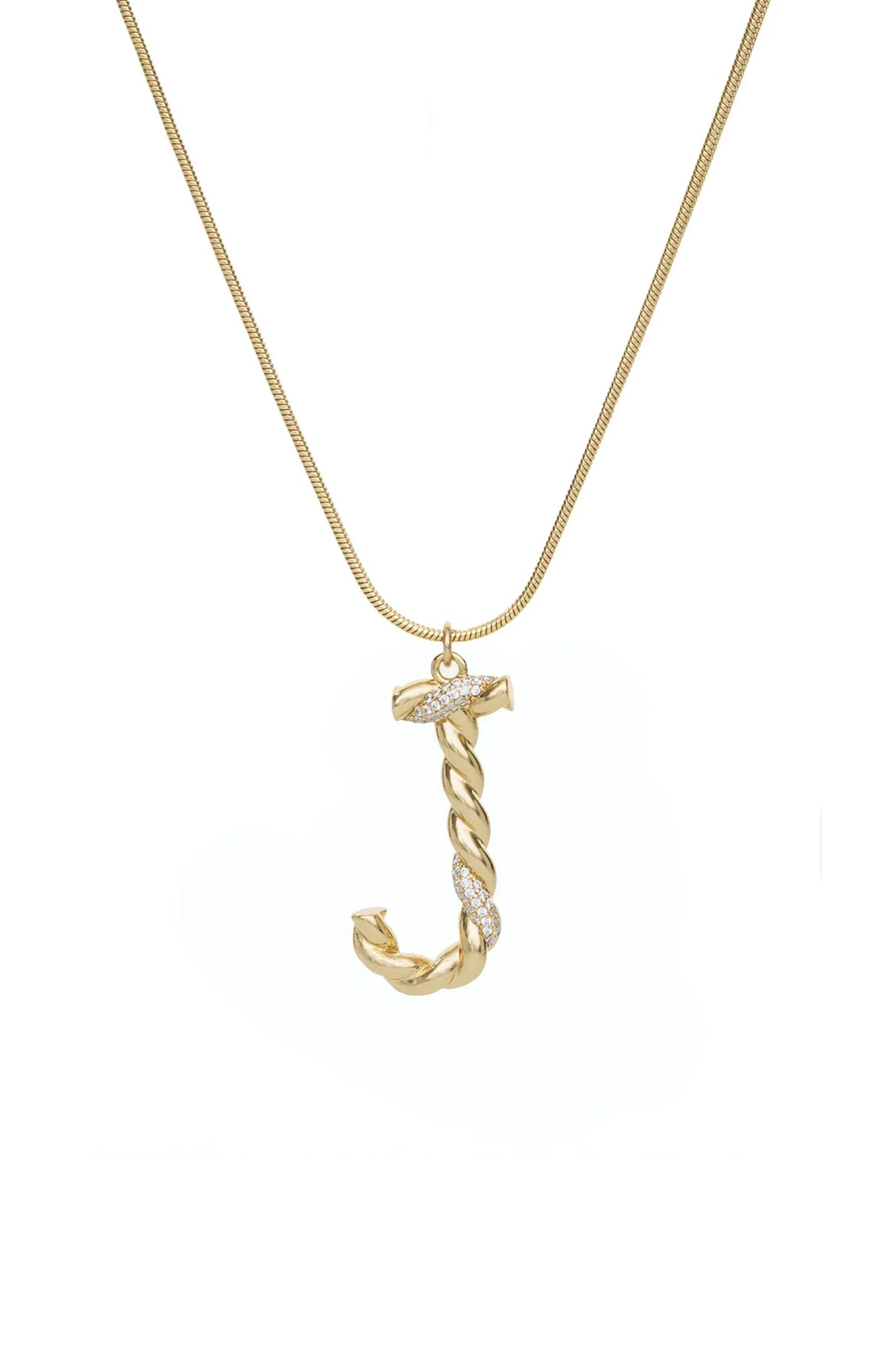 Mixed Crystal Initial Necklace