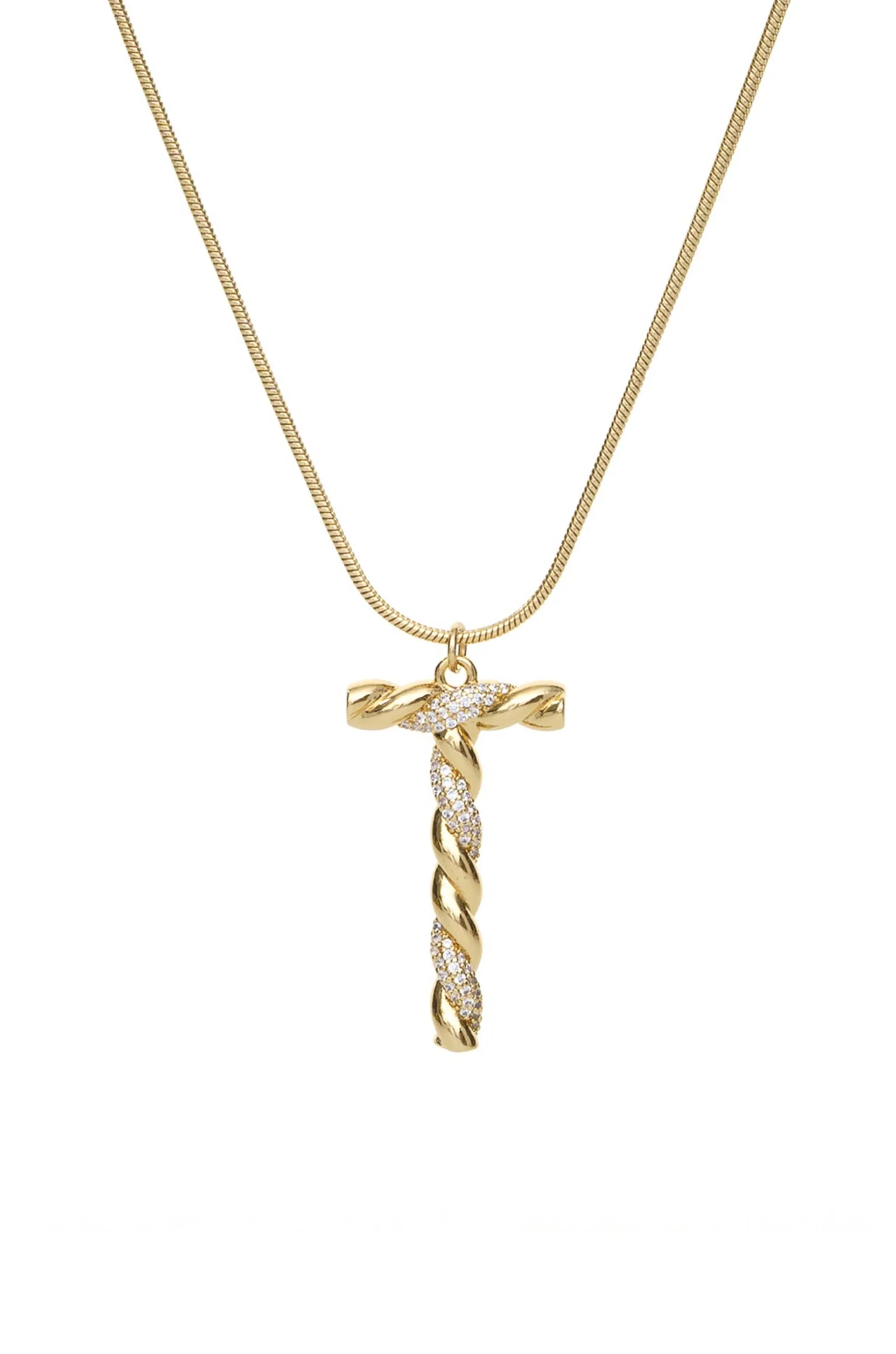 Mixed Crystal Initial Necklace