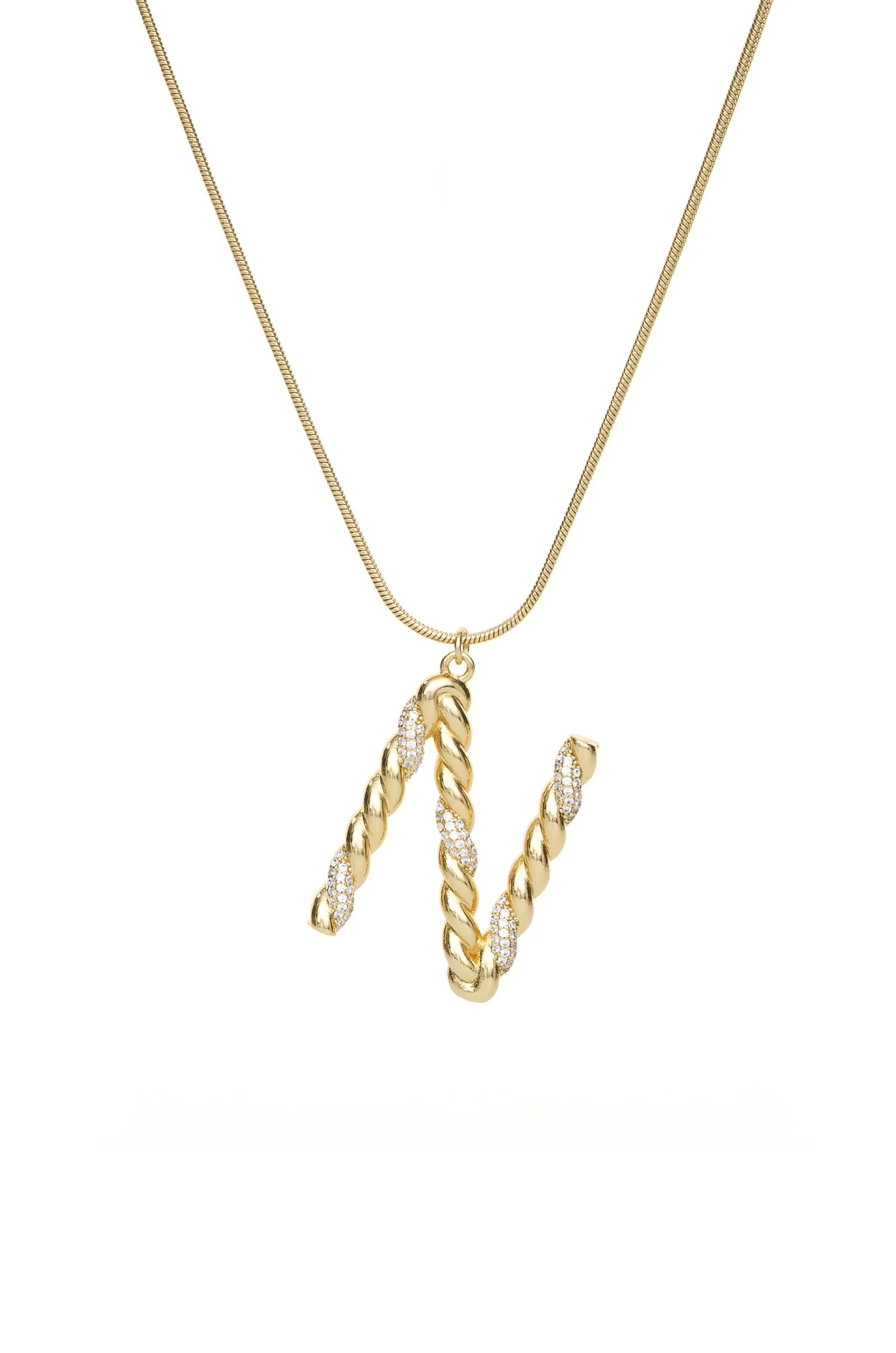 Mixed Crystal Initial Necklace
