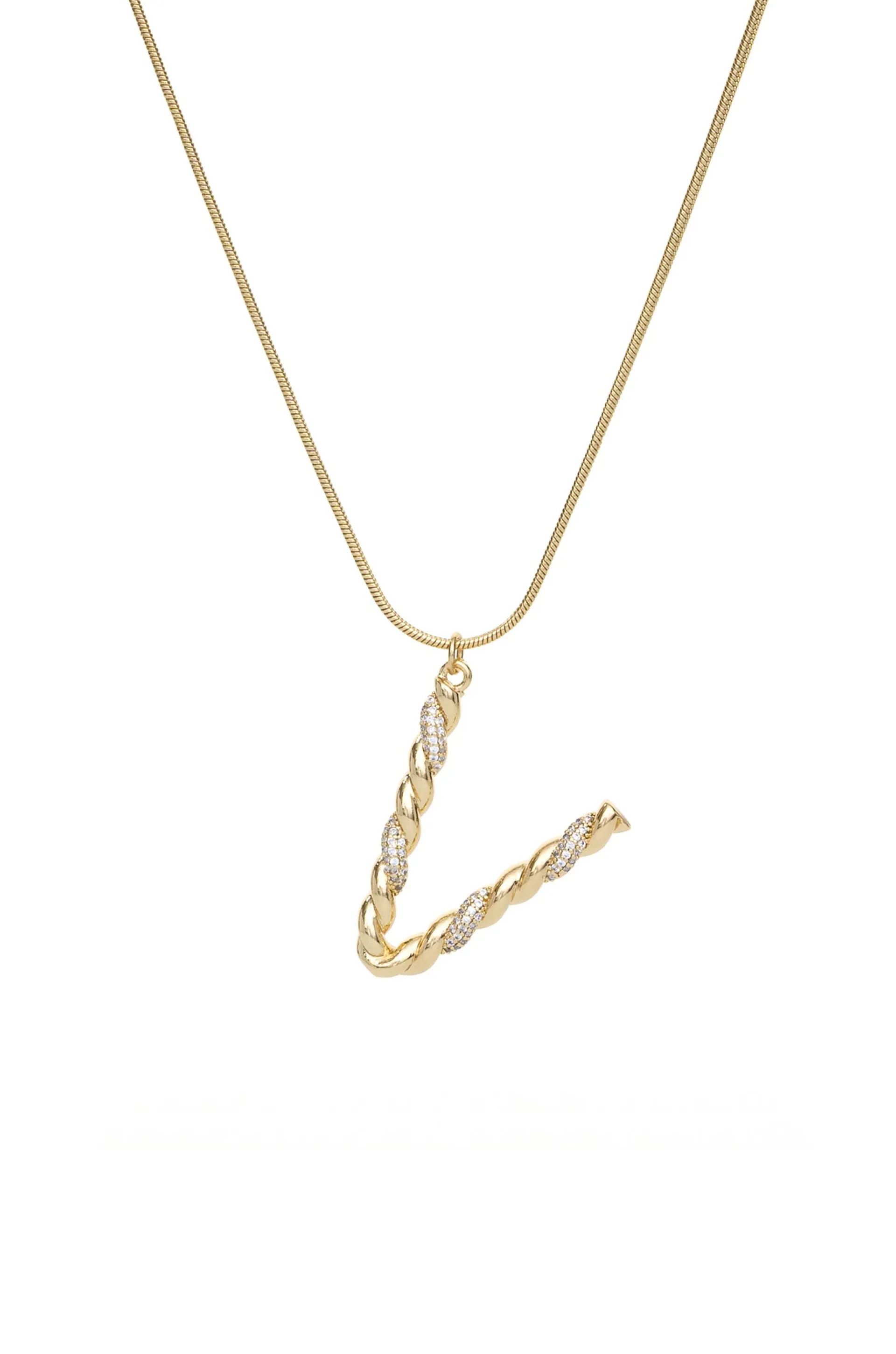 Mixed Crystal Initial Necklace