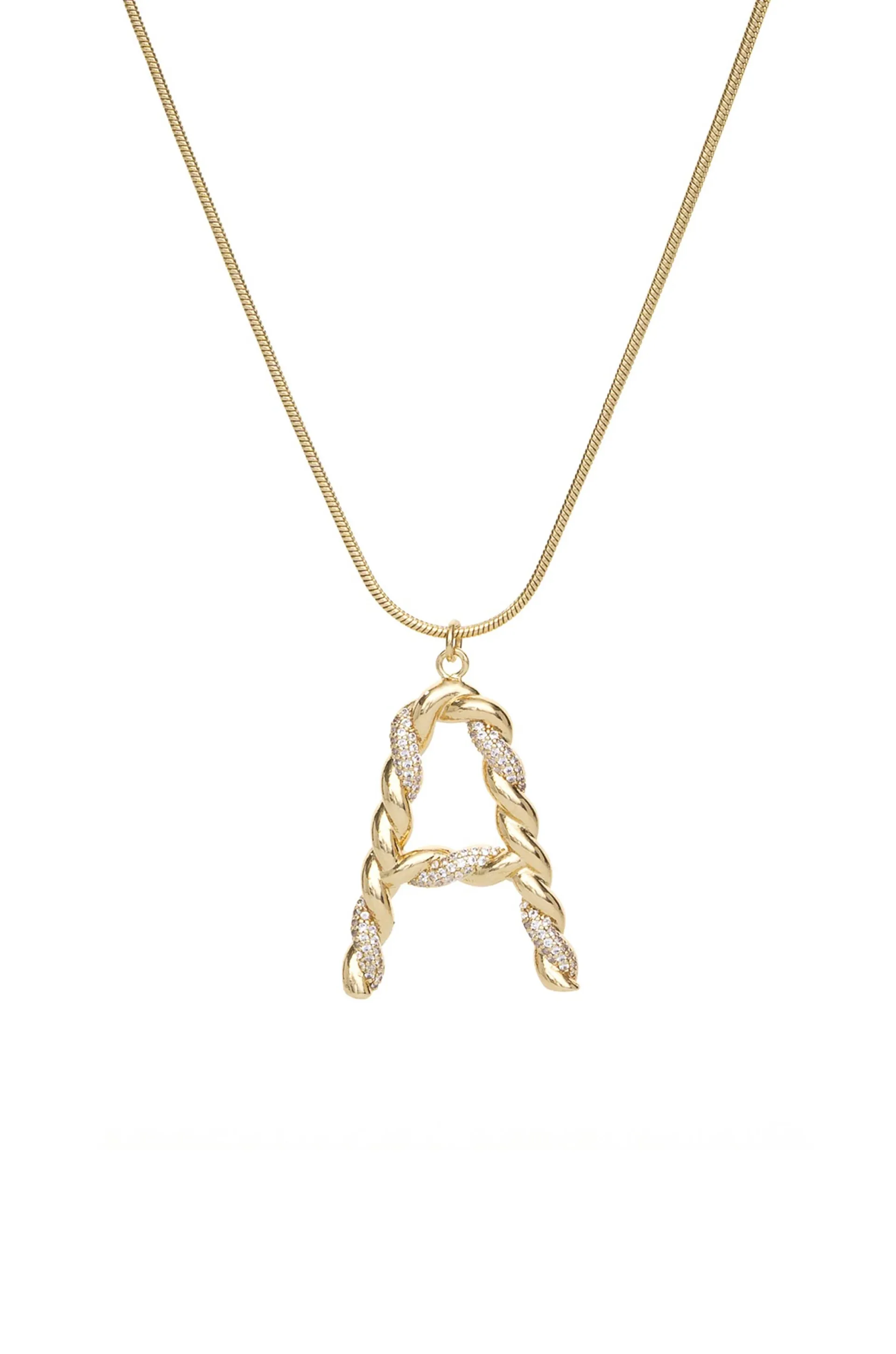 Mixed Crystal Initial Necklace