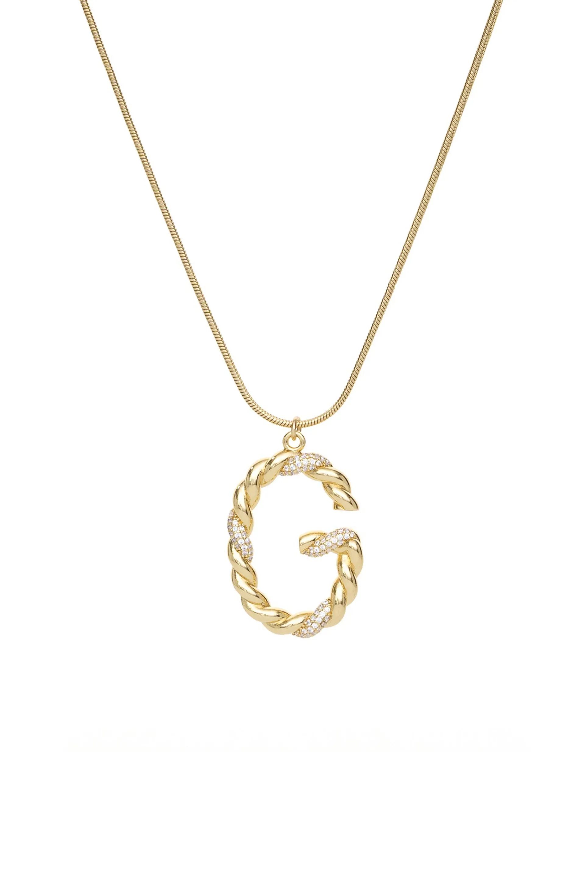 Mixed Crystal Initial Necklace