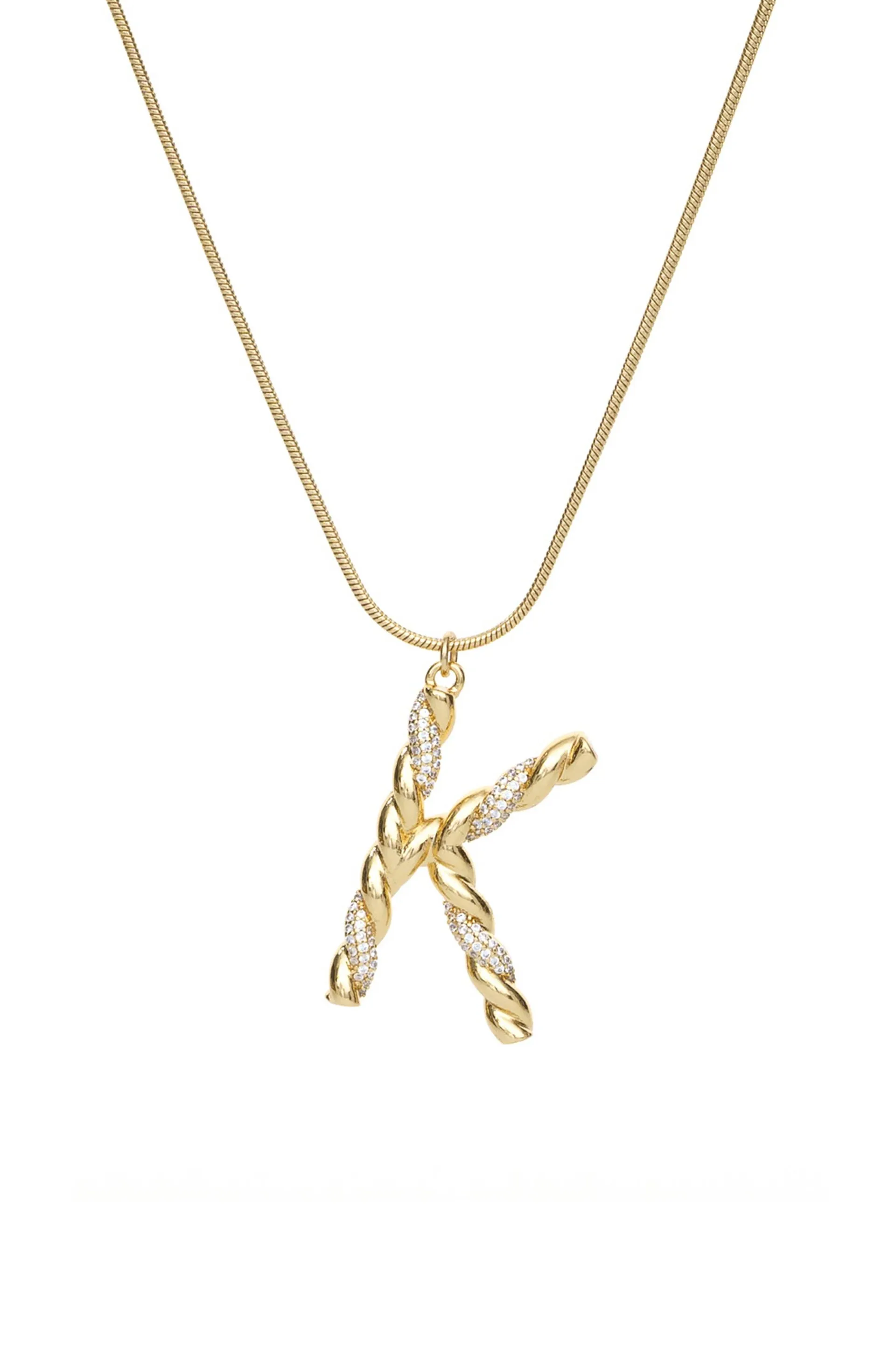 Mixed Crystal Initial Necklace
