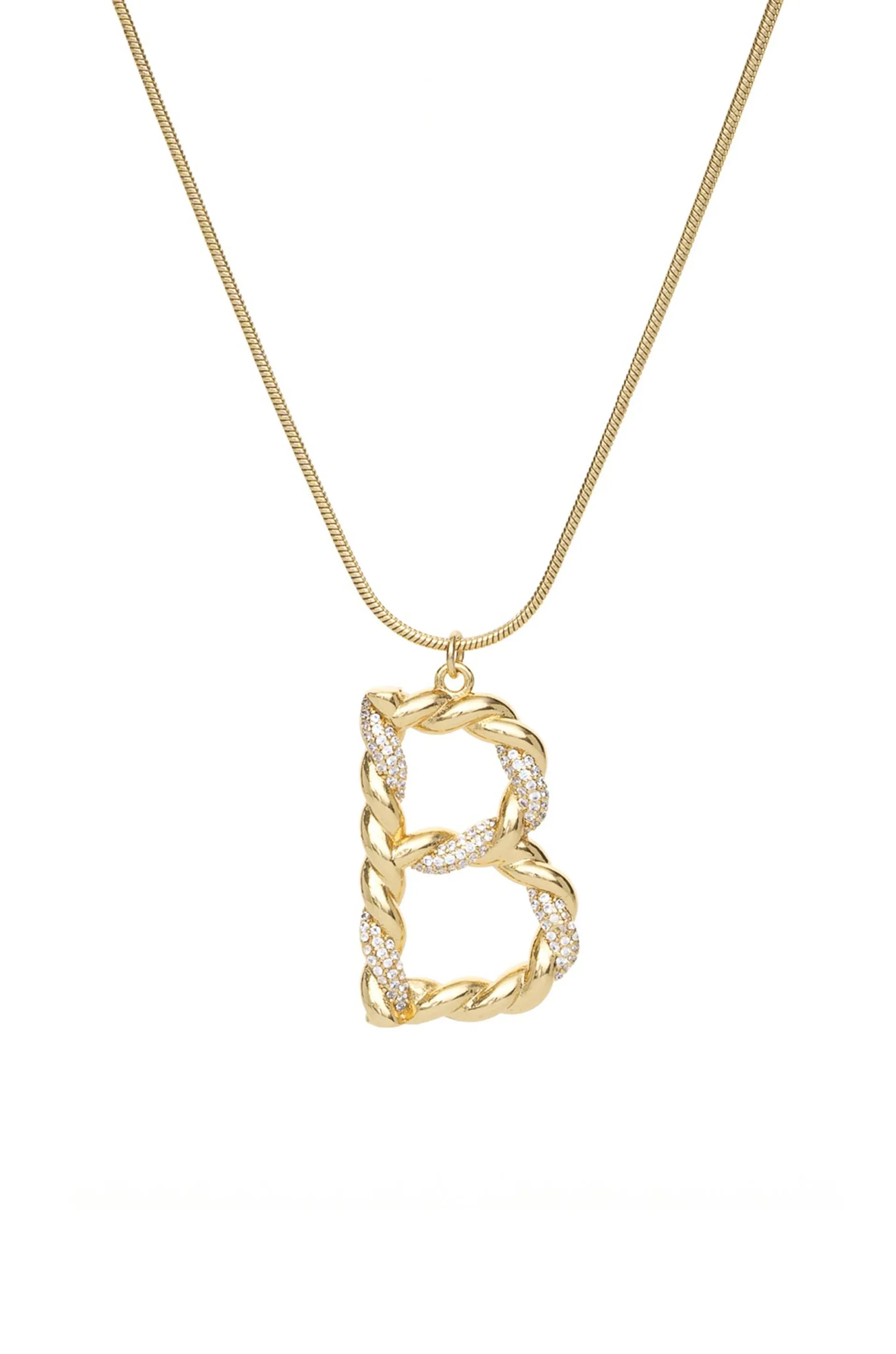 Mixed Crystal Initial Necklace